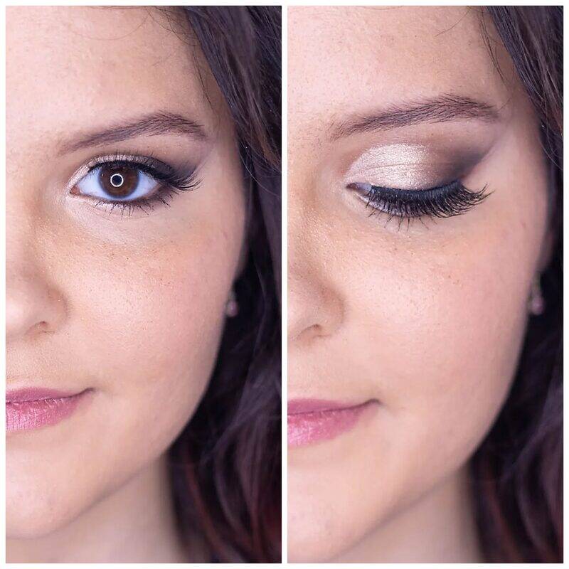Fél cut-crease smink